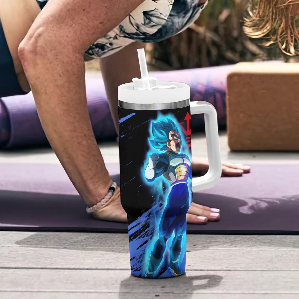 Vegeta Blue Tumbler With Handle Dragon Ball TS04 Vegeta Blue Tumbler With Handle Dragon Ball TS04