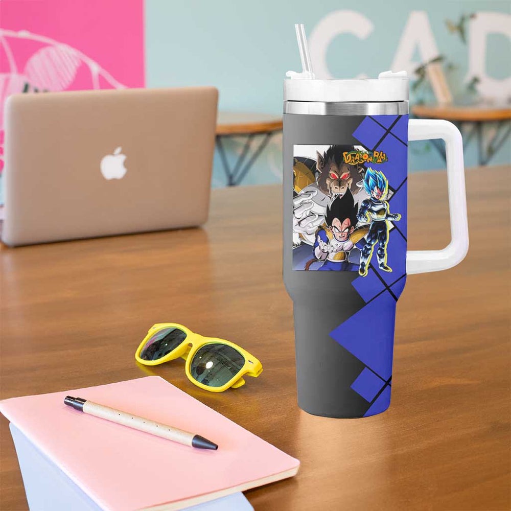 Vegeta - Dragonball Tumbler With Handle Anime Mix Manga Style TS04 Vegeta - Dragonball Tumbler With Handle Anime Mix Manga Style TS04