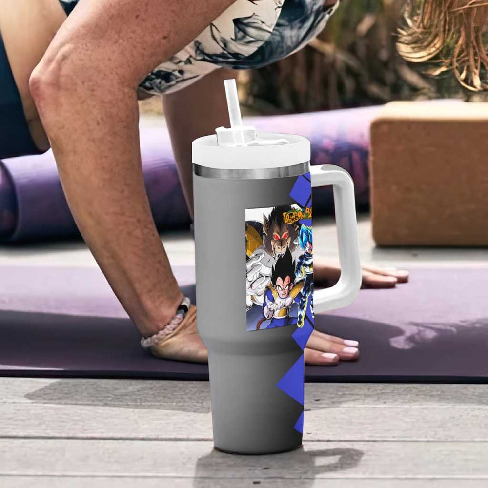 Vegeta - Dragonball Tumbler With Handle Anime Mix Manga Style TS04 Vegeta - Dragonball Tumbler With Handle Anime Mix Manga Style TS04