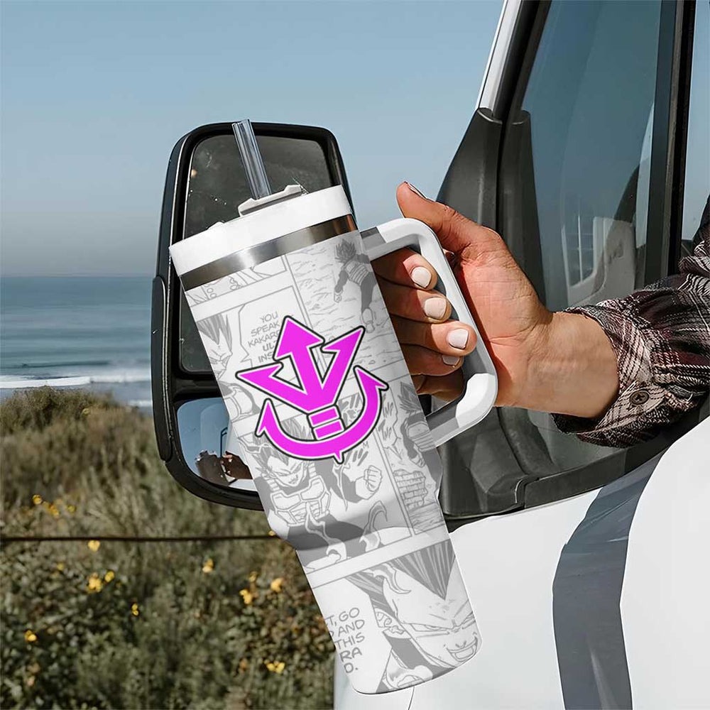 Vegeta - Dragonball Tumbler With Handle Anime Mix Manga Style TS04 Vegeta - Dragonball Tumbler With Handle Anime Mix Manga Style TS04