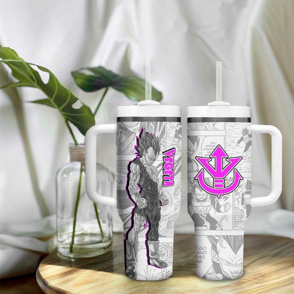 Vegeta - Dragonball Tumbler With Handle Anime Mix Manga Style TS04 Vegeta - Dragonball Tumbler With Handle Anime Mix Manga Style TS04