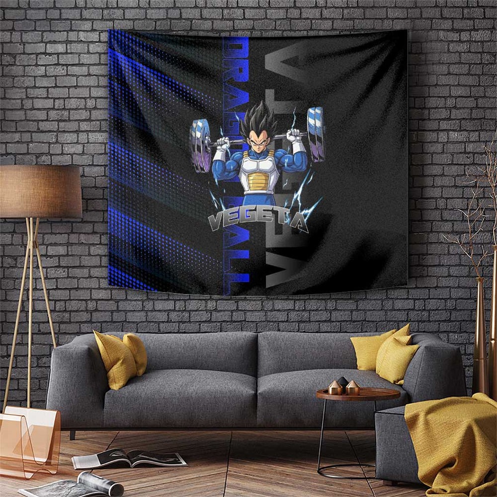 Vegeta Gym Theme Black and Blue Design Tumbler With Handle with Powerlifting Pose and Saiyan Armor Style TS04 Vegeta Gym Theme Black and Blue Design Tumbler With Handle with Powerlifting Pose and Saiyan Armor Style TS04