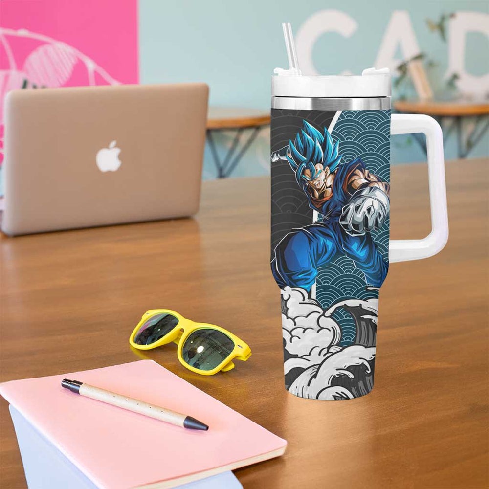 Vegito Japanese Kanagawa - Dragon Ball Tumbler With Handle Anime Japan Style TS04 Vegito Japanese Kanagawa - Dragon Ball Tumbler With Handle Anime Japan Style TS04