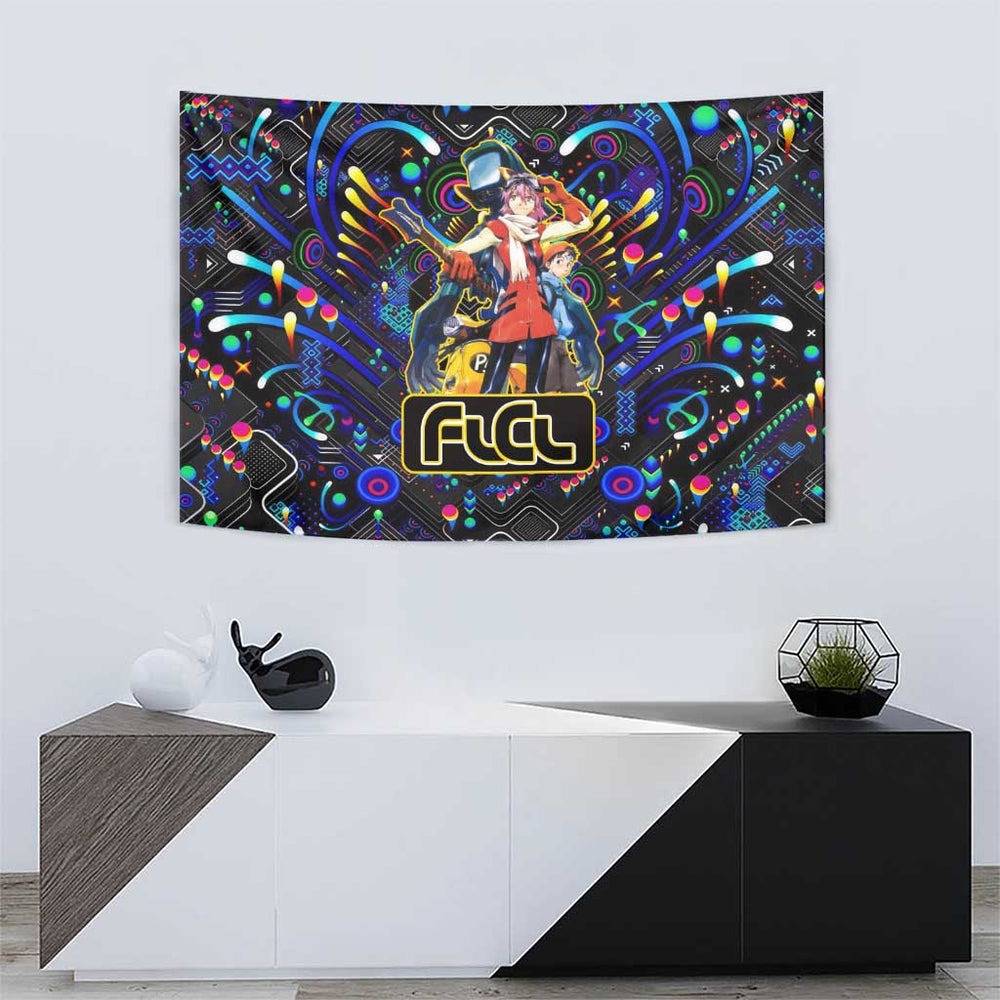 Vibing FLCL Tapestry Anime Mix Colorful Abstract Style TS04