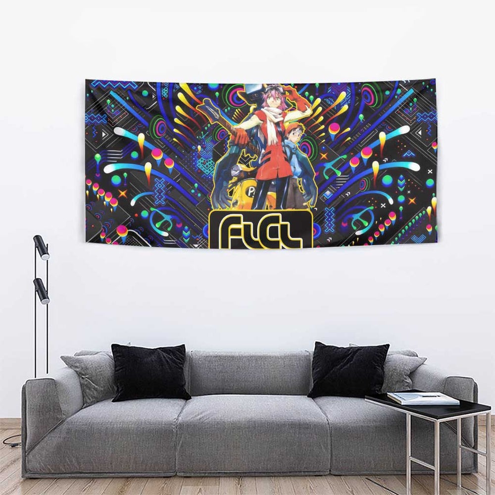 Vibing FLCL Tapestry Anime Mix Colorful Abstract Style TS04