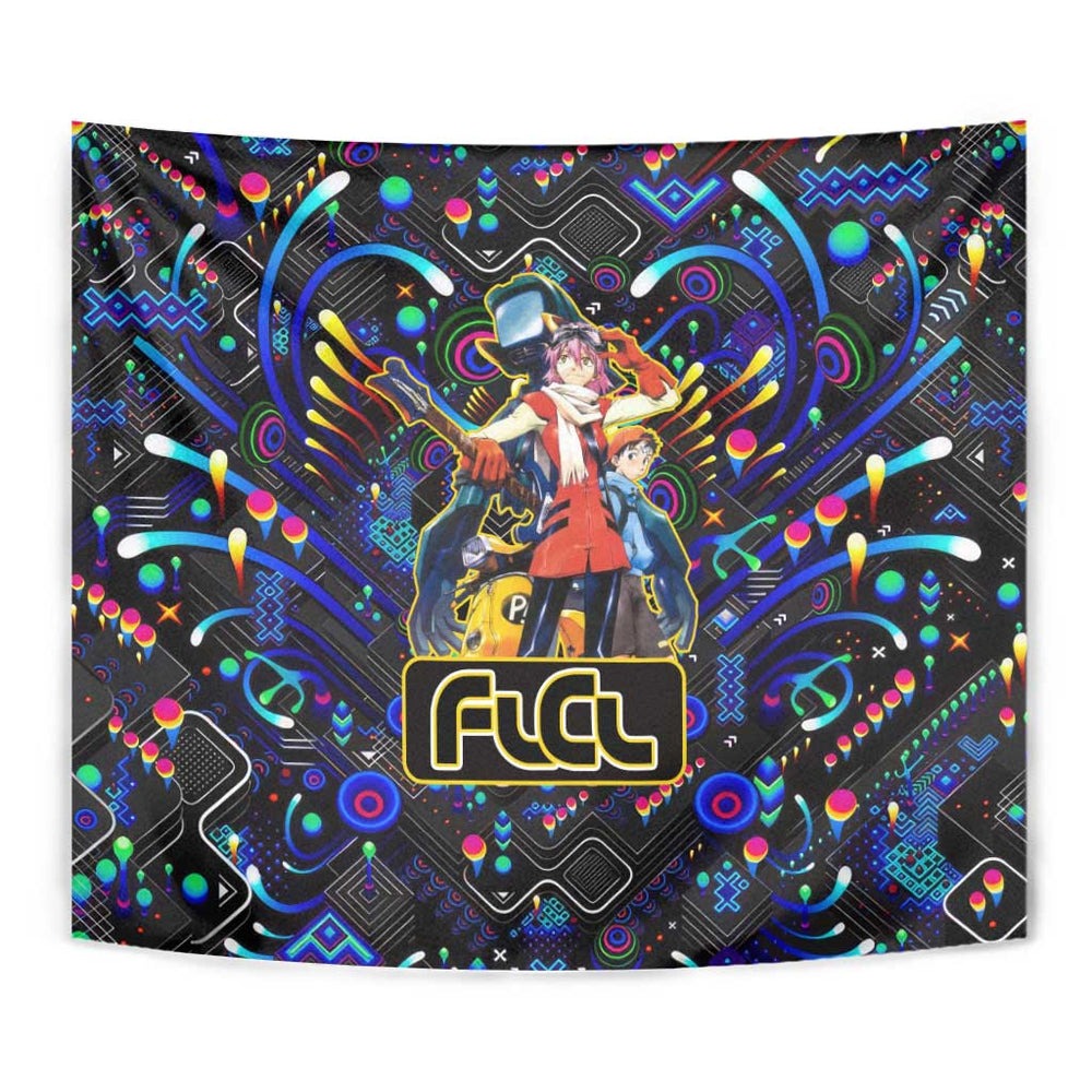 Vibing FLCL Tapestry Anime Mix Colorful Abstract Style TS04