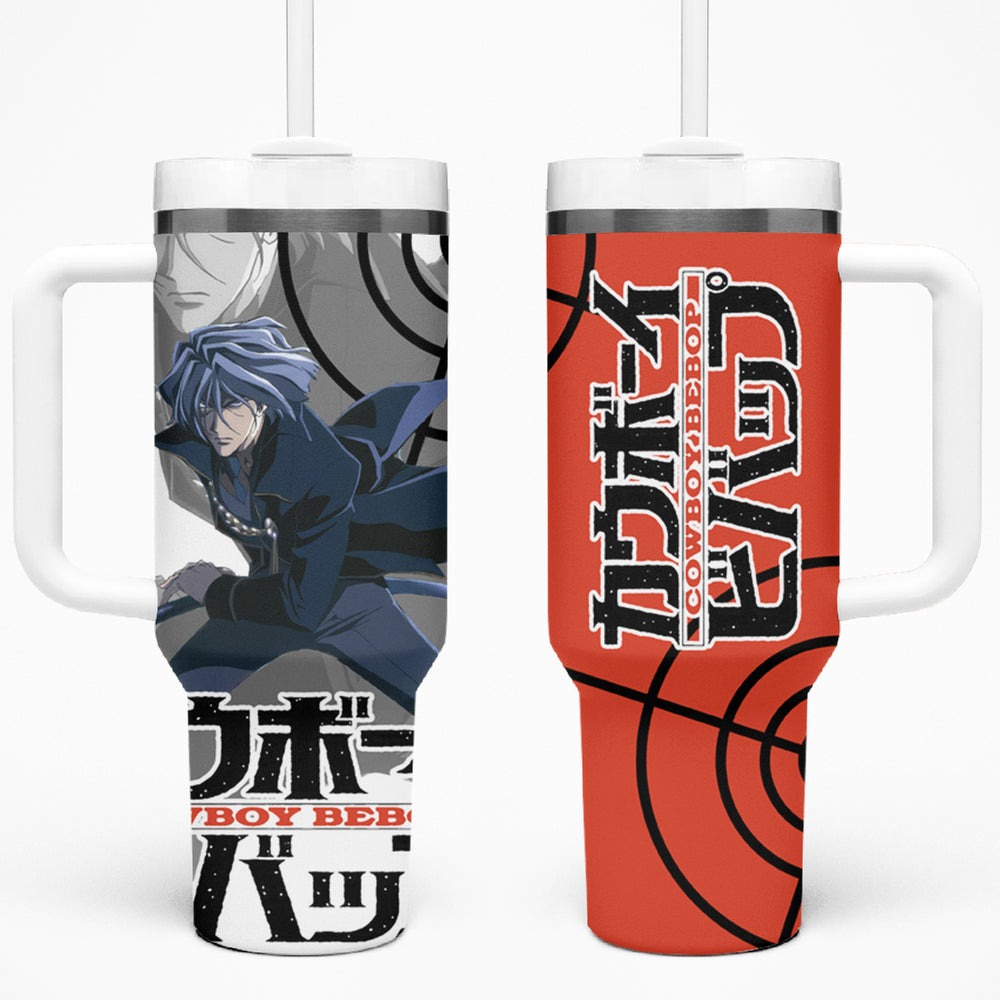 Vicious Cowboy Bebop Tumbler With Handle Anime Style TS04 Vicious Cowboy Bebop Tumbler With Handle Anime Style TS04