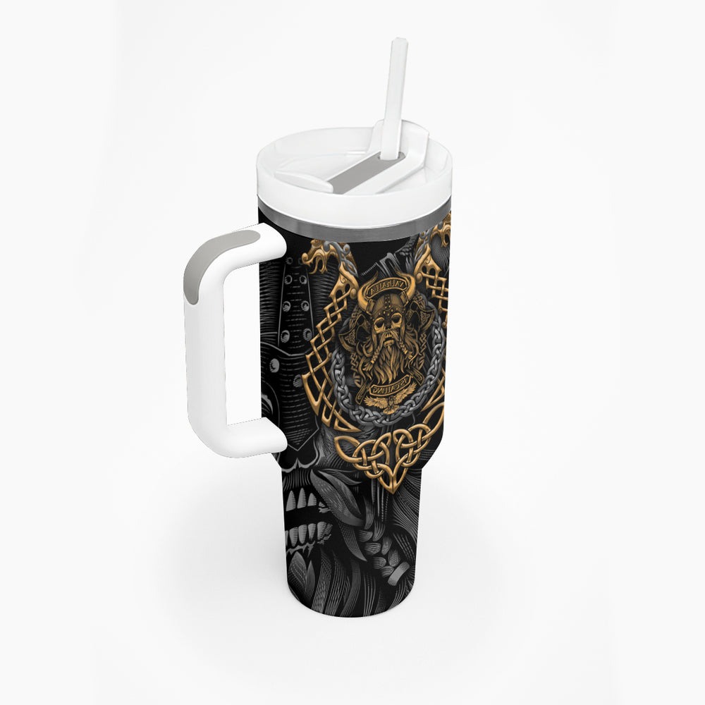Viking Warrior Tatto Tumbler With Handle Valhalla Is Calling TS04 Viking Warrior Tatto Tumbler With Handle Valhalla Is Calling TS04