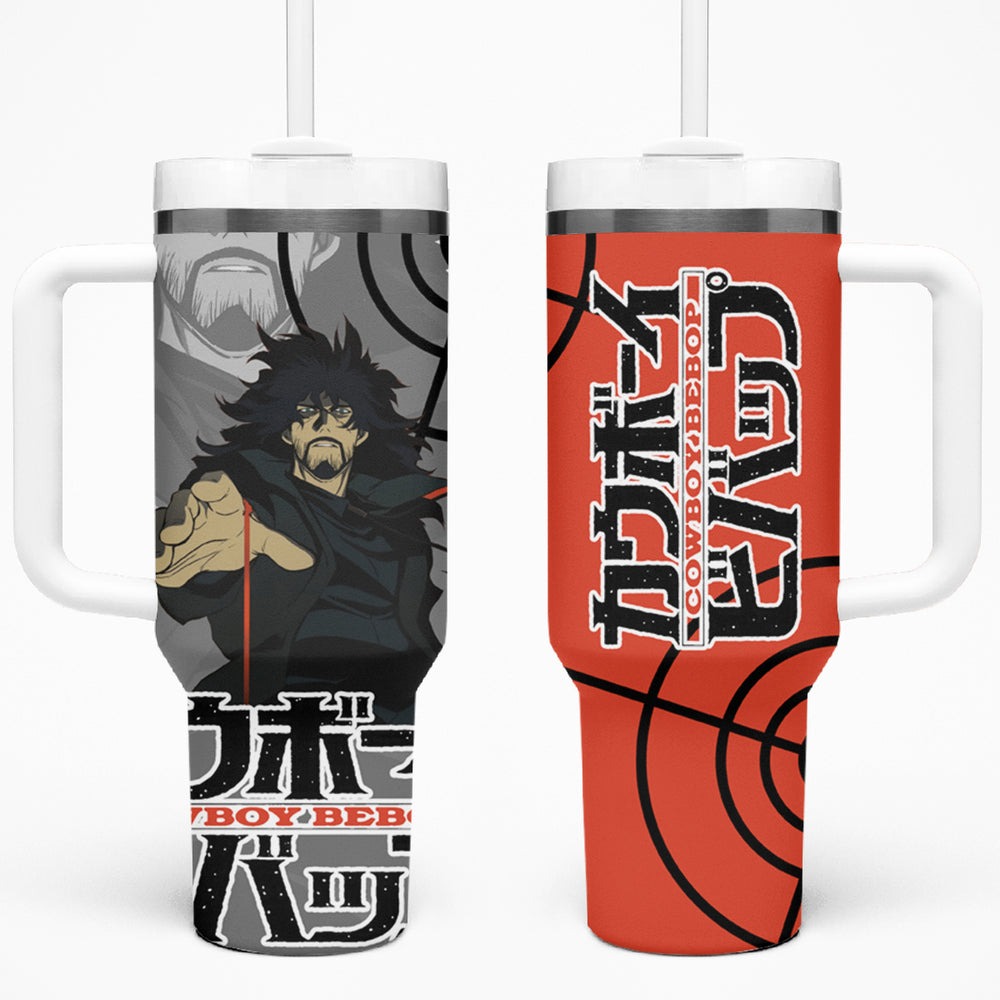 Vincent Volaju Cowboy Bebop Tumbler With Handle Anime Style TS04 Vincent Volaju Cowboy Bebop Tumbler With Handle Anime Style TS04