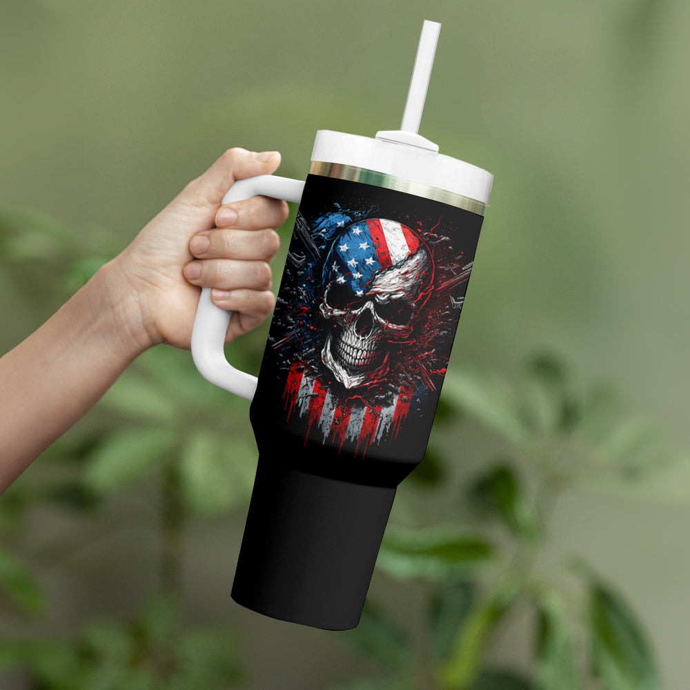 Vintage Skull Tumbler With Handle American Skull Vintage DT01 Vintage Skull Tumbler With Handle American Skull Vintage DT01