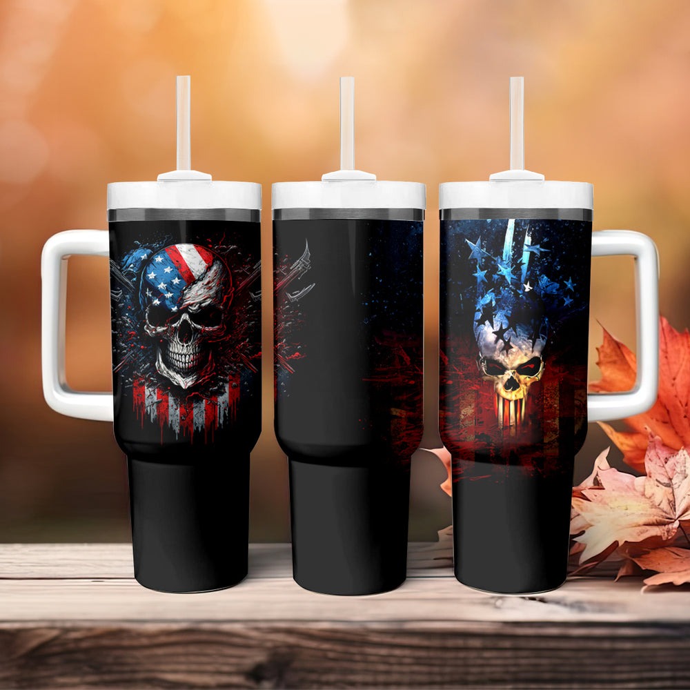 Vintage Skull Tumbler With Handle American Skull Vintage DT01 Vintage Skull Tumbler With Handle American Skull Vintage DT01