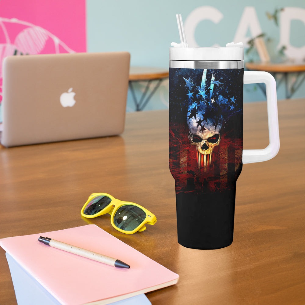 Vintage Skull Tumbler With Handle American Skull Vintage DT01 Vintage Skull Tumbler With Handle American Skull Vintage DT01