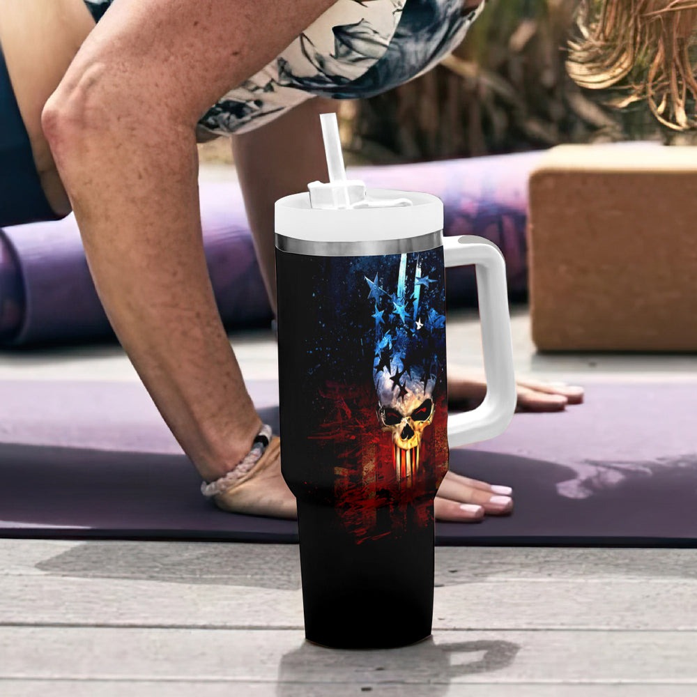 Vintage Skull Tumbler With Handle American Skull Vintage DT01 Vintage Skull Tumbler With Handle American Skull Vintage DT01