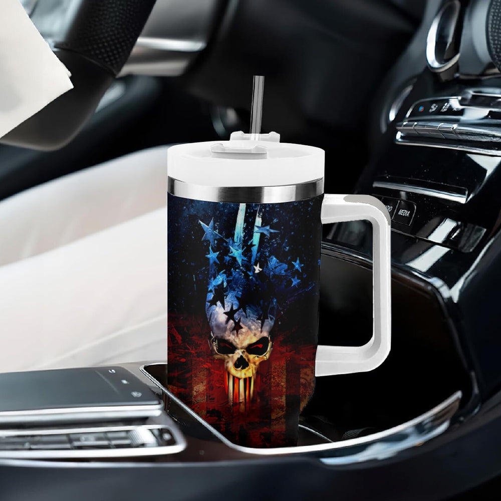 Vintage Skull Tumbler With Handle American Skull Vintage DT01 Vintage Skull Tumbler With Handle American Skull Vintage DT01