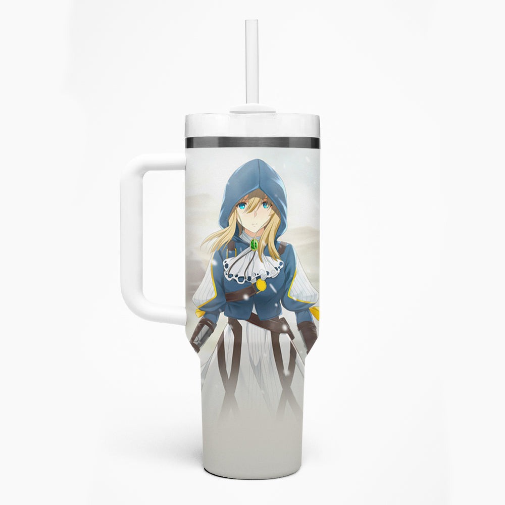 Violet Tumbler With Handle Violet Evergarden TS04 Violet Tumbler With Handle Violet Evergarden TS04