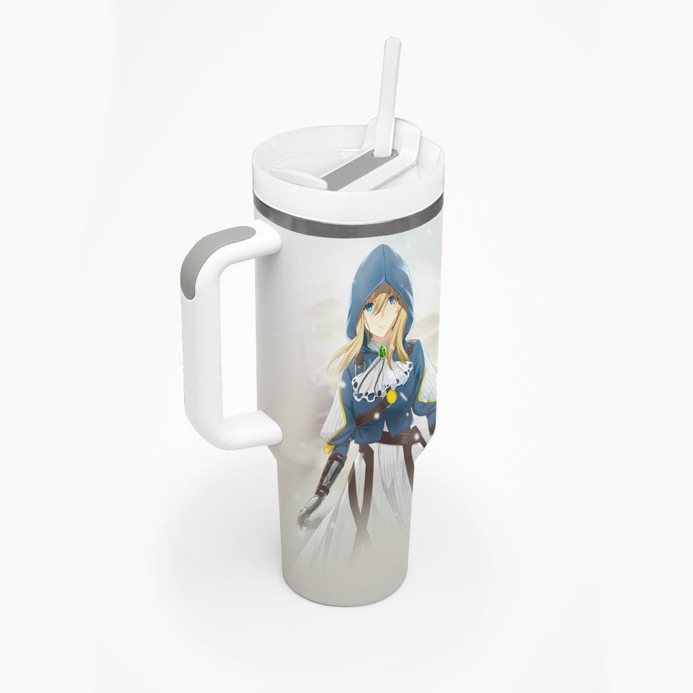 Violet Tumbler With Handle Violet Evergarden TS04 Violet Tumbler With Handle Violet Evergarden TS04
