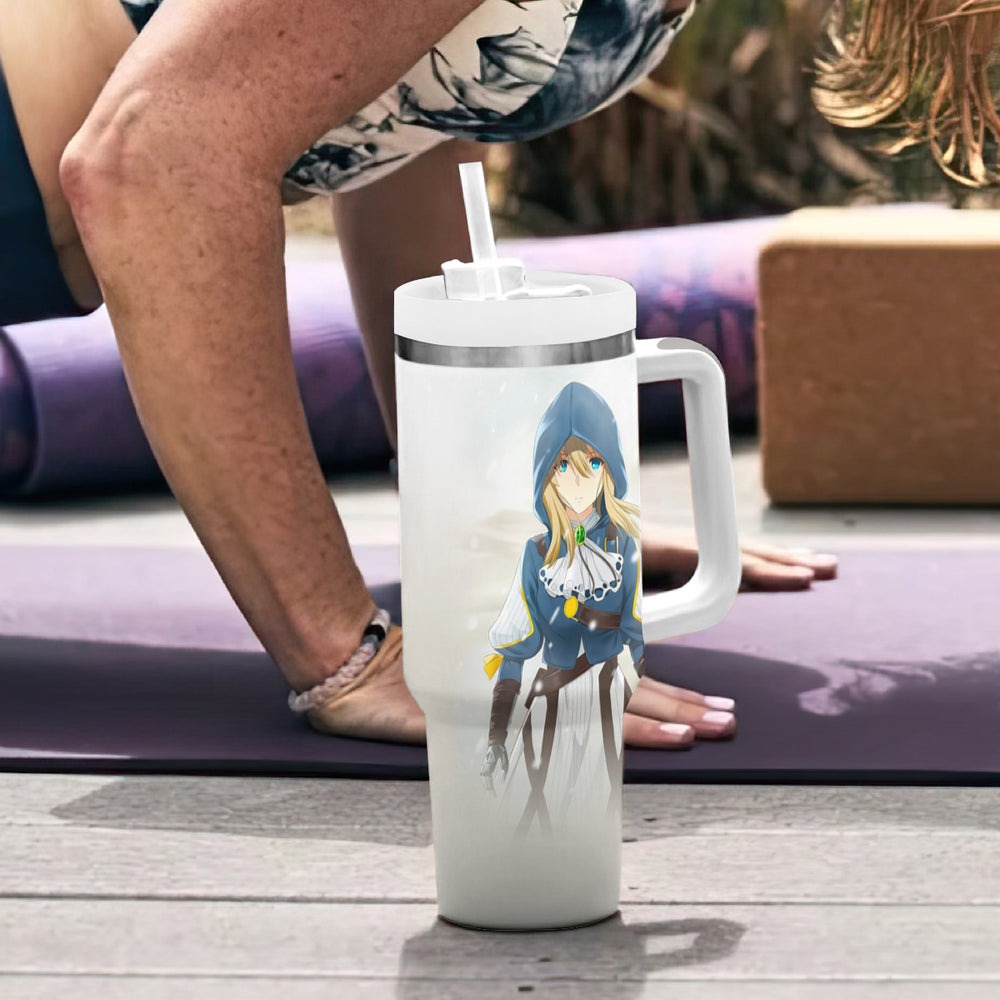 Violet Tumbler With Handle Violet Evergarden TS04 Violet Tumbler With Handle Violet Evergarden TS04