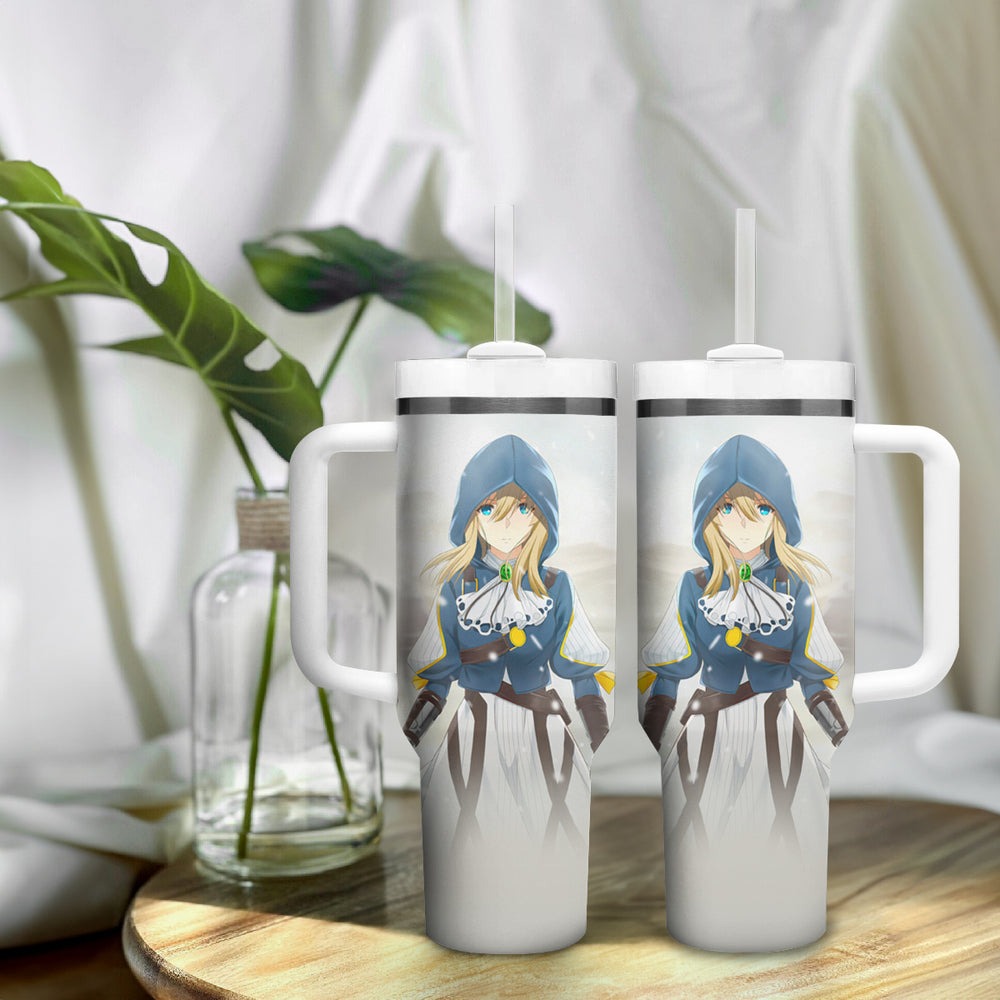 Violet Tumbler With Handle Violet Evergarden TS04 Violet Tumbler With Handle Violet Evergarden TS04