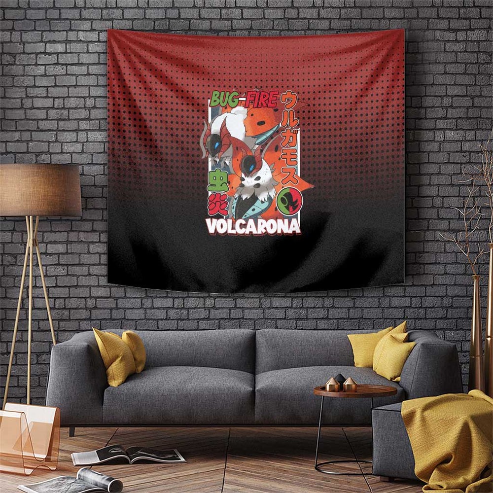 Volcarona from Poké Tapestry Bug and Fire Types Featuring Bright and Fiery Design TS04