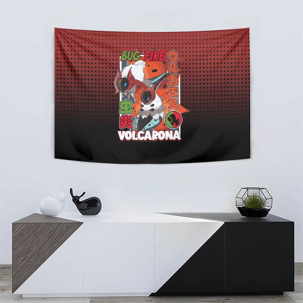 Volcarona from Poké Tapestry Bug and Fire Types Featuring Bright and Fiery Design TS04