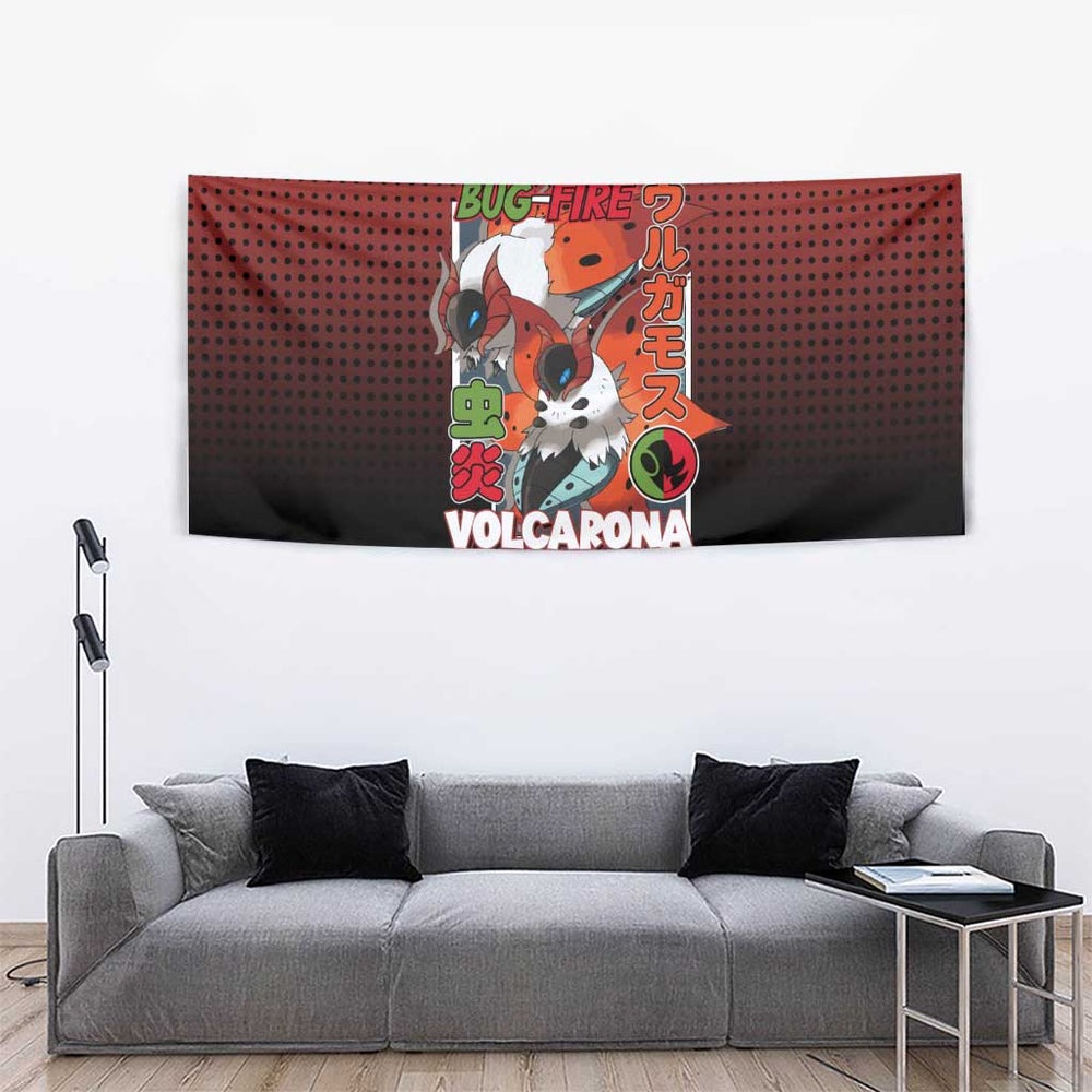 Volcarona from Poké Tapestry Bug and Fire Types Featuring Bright and Fiery Design TS04