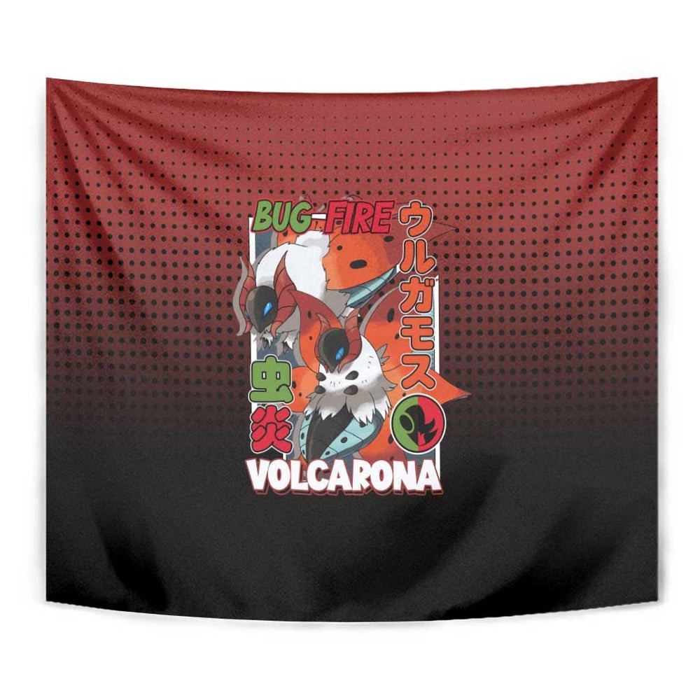 Volcarona from Poké Tapestry Bug and Fire Types Featuring Bright and Fiery Design TS04