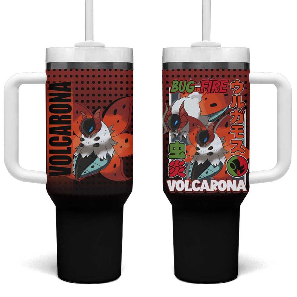 Volcarona from Poké Tumbler With Handle Bug and Fire Types Featuring Bright and Fiery Design TS04
