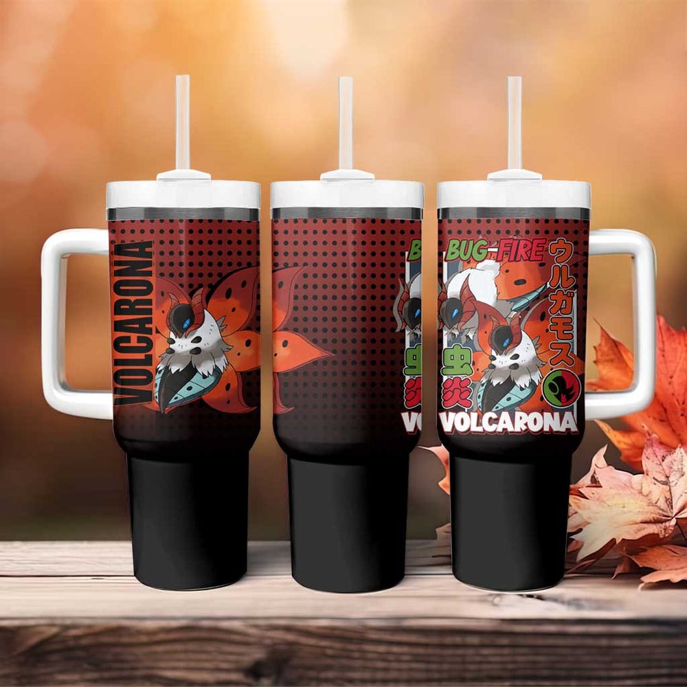 Volcarona from Poké Tumbler With Handle Bug and Fire Types Featuring Bright and Fiery Design TS04