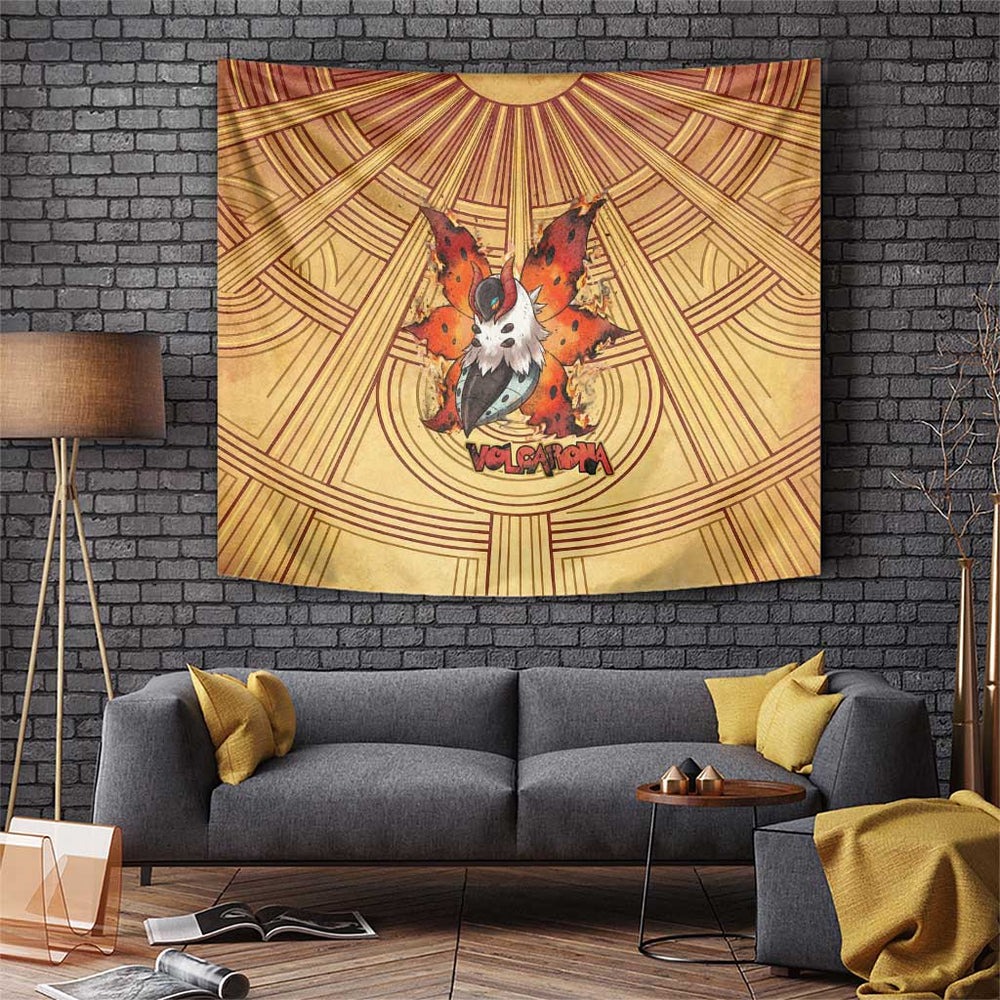 Volcarona Tapestry Aztec Sun God Tapestry Art TS04 Volcarona Tapestry Aztec Sun God Tapestry Art TS04