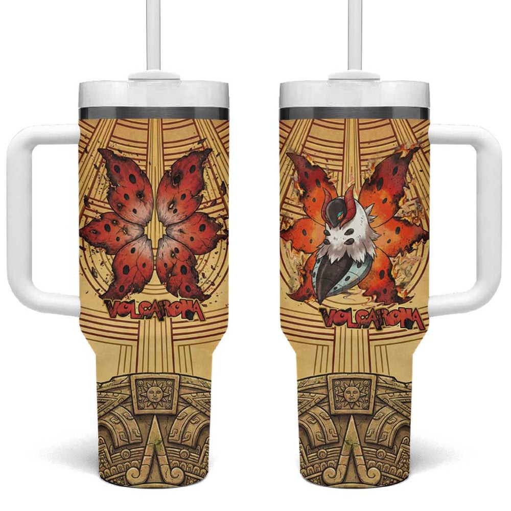 Volcarona Tumbler With Handle Aztec Sun God Tapestry Art TS04 Volcarona Tumbler With Handle Aztec Sun God Tapestry Art TS04