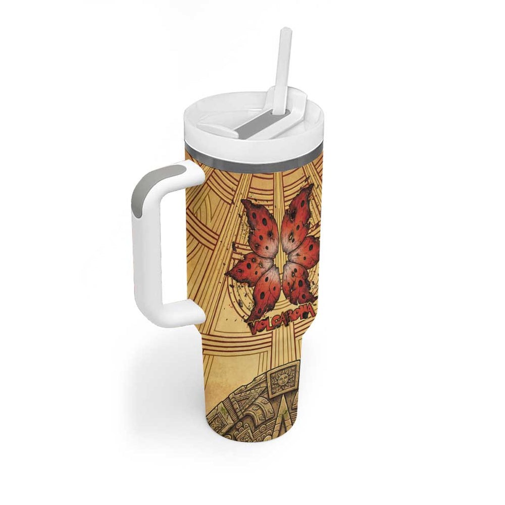 Volcarona Tumbler With Handle Aztec Sun God Tapestry Art TS04 Volcarona Tumbler With Handle Aztec Sun God Tapestry Art TS04