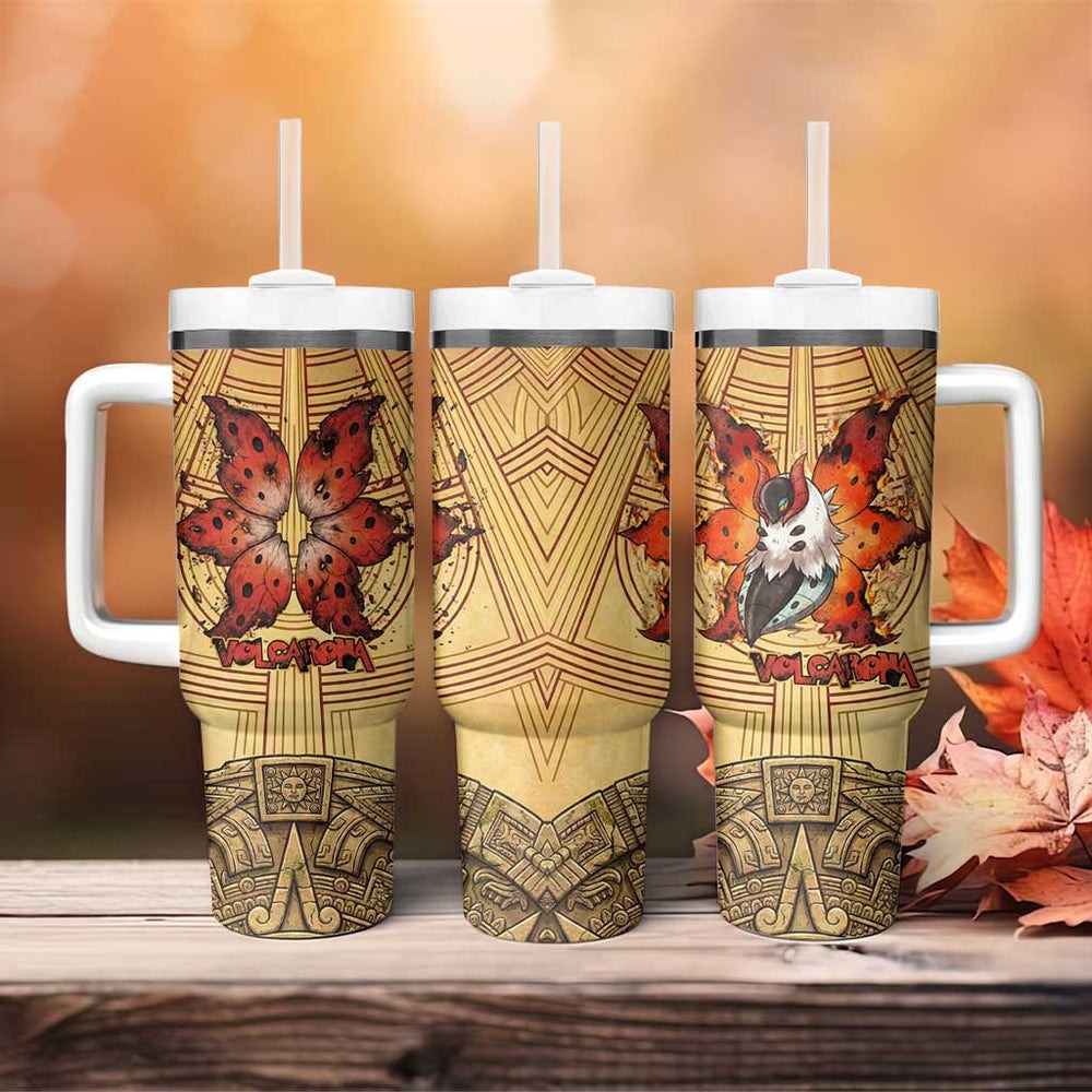 Volcarona Tumbler With Handle Aztec Sun God Tapestry Art TS04 Volcarona Tumbler With Handle Aztec Sun God Tapestry Art TS04