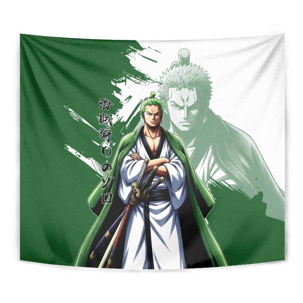 Wano Samurai Roronoa Zoro Tumbler With Handle Bold Ink Brush Anime Style TS04