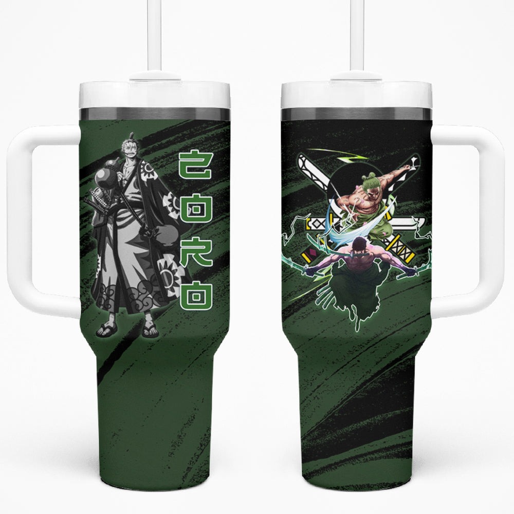 Wano Zoronoa Zoro - One Piece Tumbler With Handle Anime Style TS04 Wano Zoronoa Zoro - One Piece Tumbler With Handle Anime Style TS04