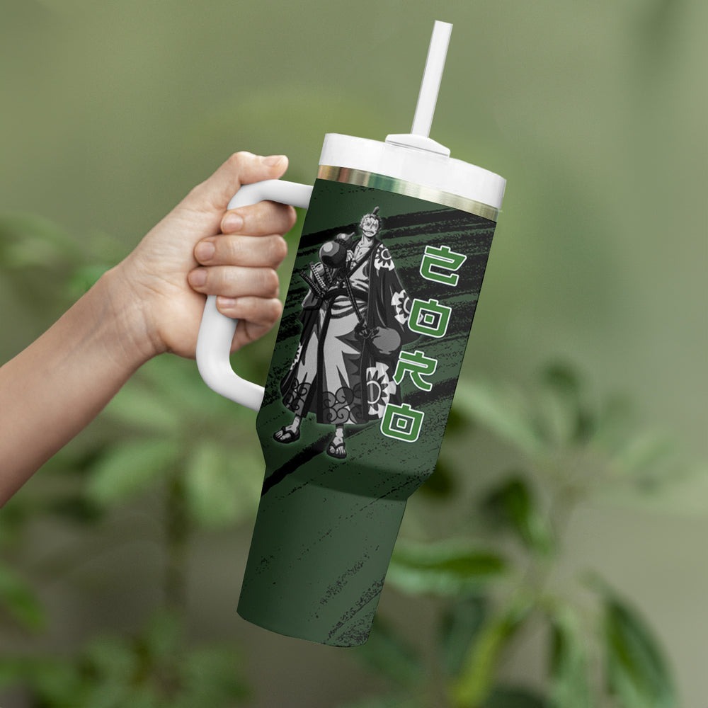 Wano Zoronoa Zoro - One Piece Tumbler With Handle Anime Style TS04 Wano Zoronoa Zoro - One Piece Tumbler With Handle Anime Style TS04