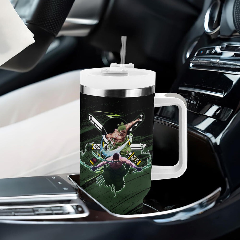 Wano Zoronoa Zoro - One Piece Tumbler With Handle Anime Style TS04 Wano Zoronoa Zoro - One Piece Tumbler With Handle Anime Style TS04