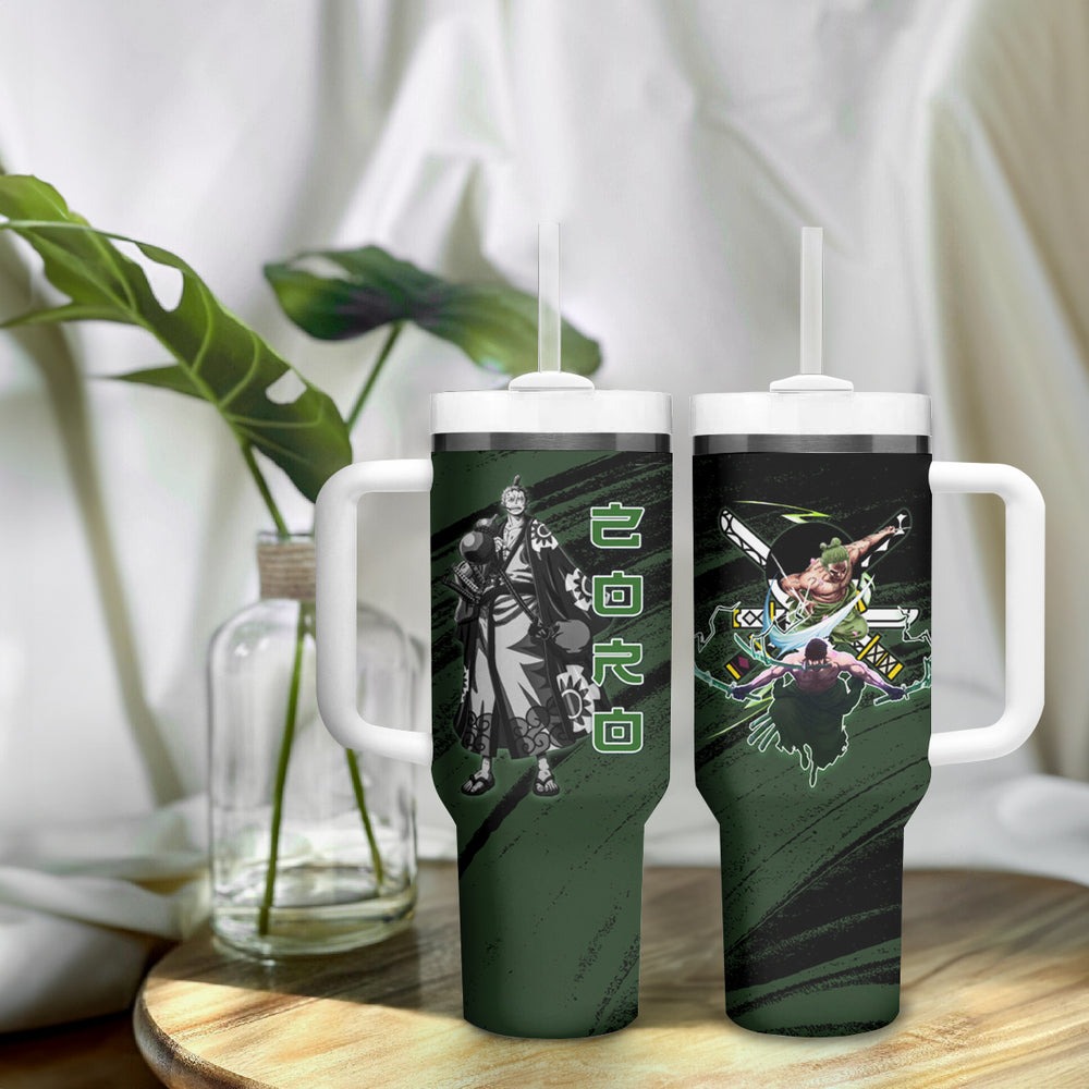 Wano Zoronoa Zoro - One Piece Tumbler With Handle Anime Style TS04 Wano Zoronoa Zoro - One Piece Tumbler With Handle Anime Style TS04