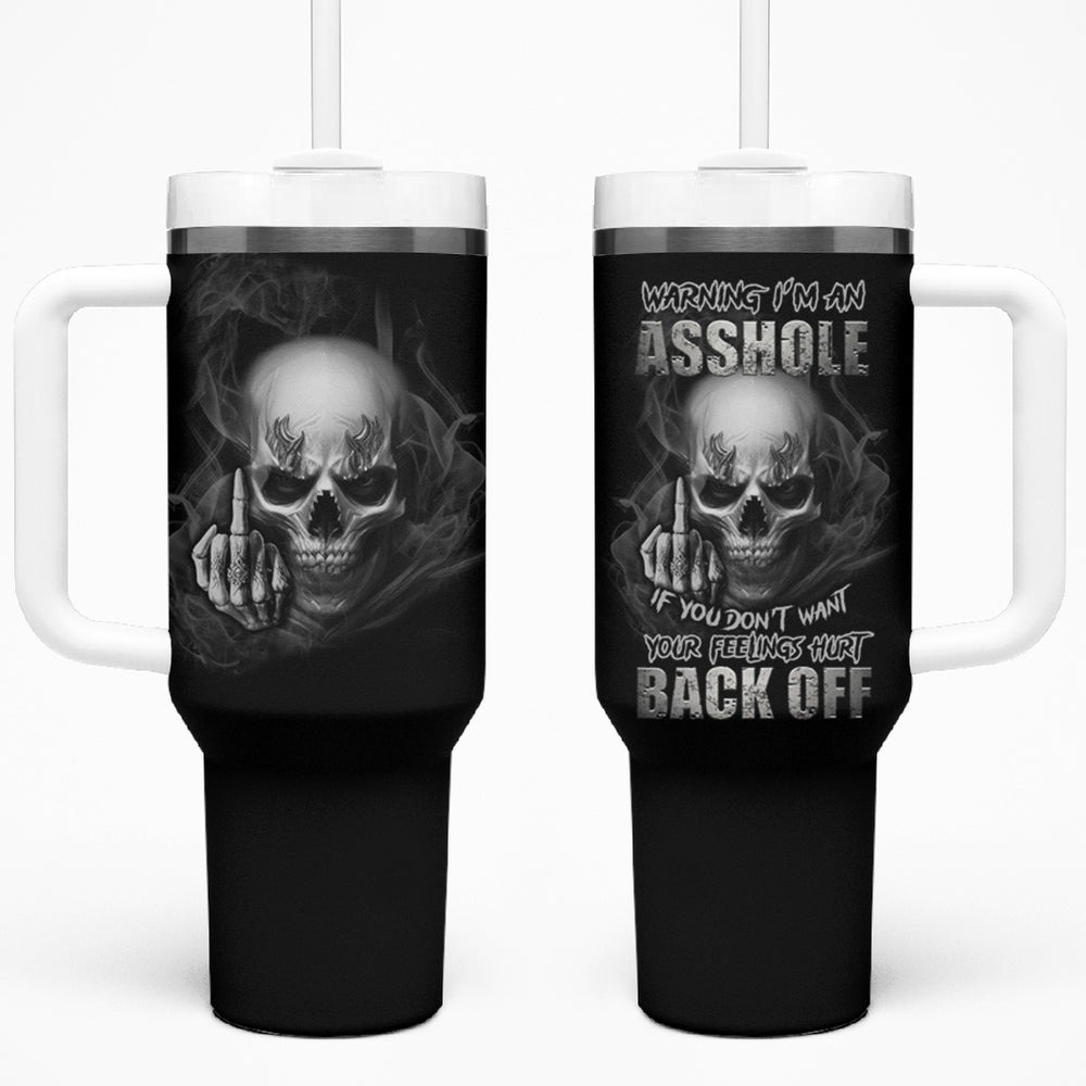 Warning I'm An A Mad Skull Tumbler With Handle TS04