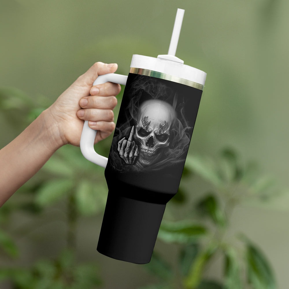 Warning I'm An A Mad Skull Tumbler With Handle TS04