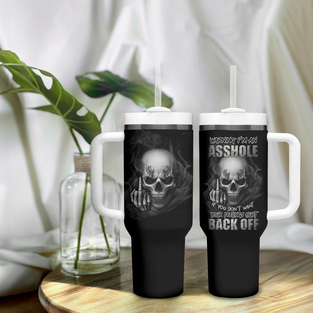 Warning I'm An A Mad Skull Tumbler With Handle TS04