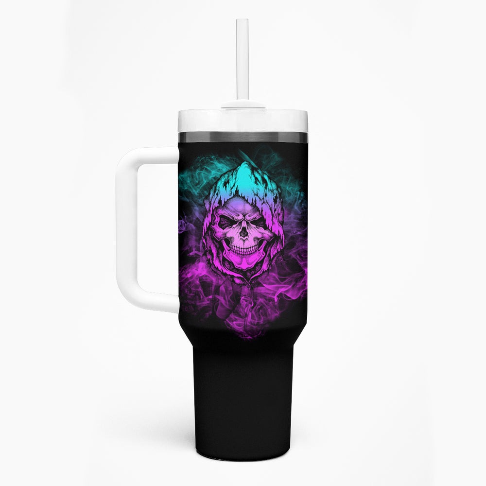 Warning Kinda Crazy Skull Tumbler With Handle TS04 Warning Kinda Crazy Skull Tumbler With Handle TS04