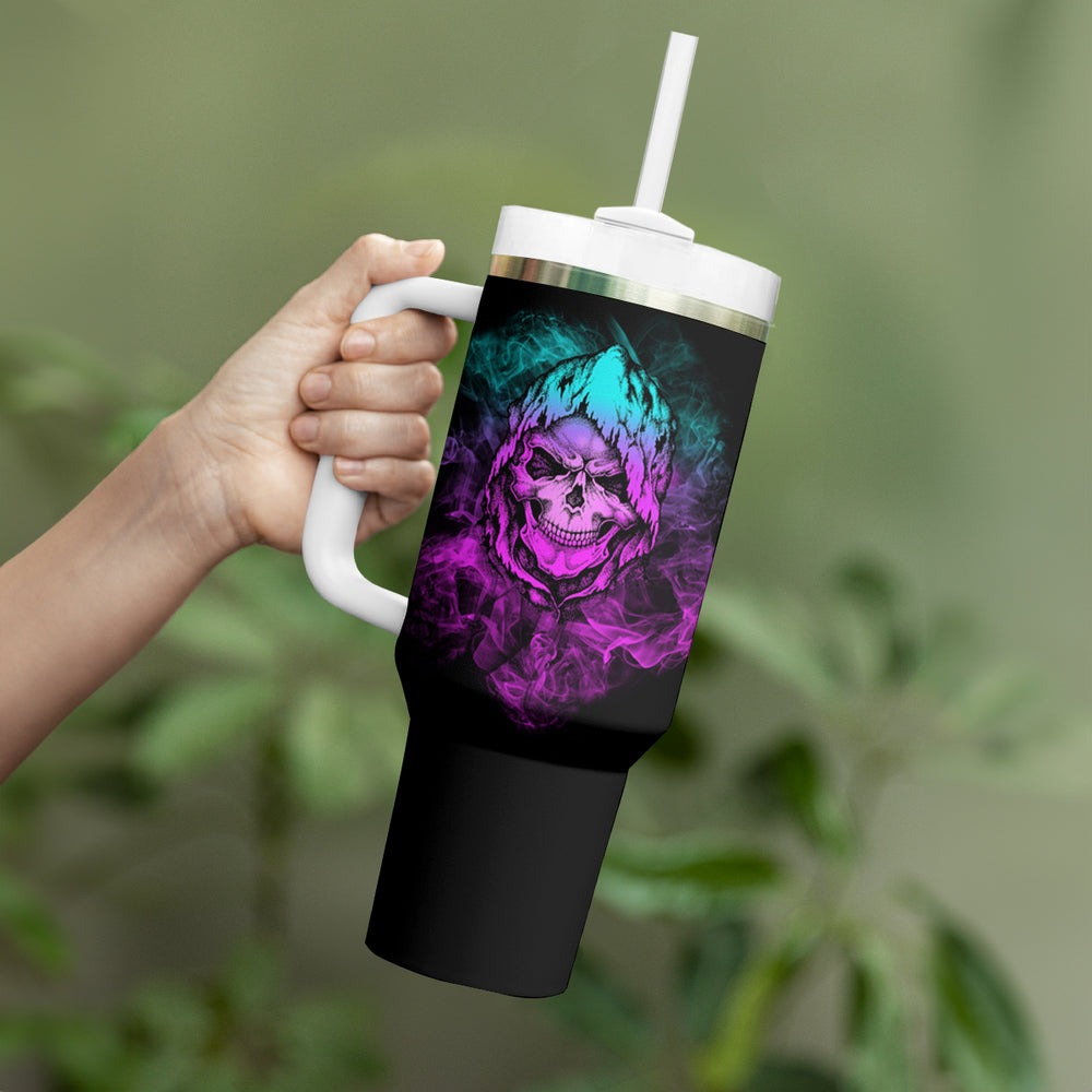 Warning Kinda Crazy Skull Tumbler With Handle TS04 Warning Kinda Crazy Skull Tumbler With Handle TS04
