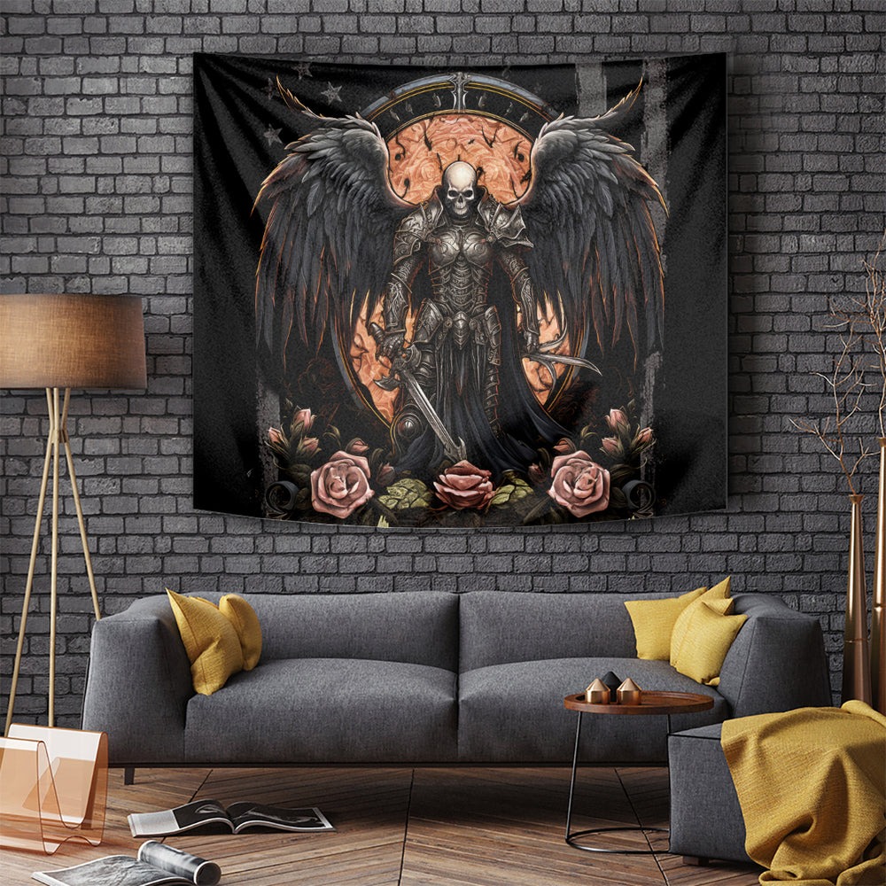 Warrior Skull Tapestry Warriors Are The One Who Always Fight DT01 Warrior Skull Tapestry Warriors Are The One Who Always Fight DT01