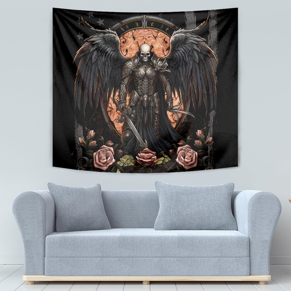 Warrior Skull Tapestry Warriors Are The One Who Always Fight DT01 Warrior Skull Tapestry Warriors Are The One Who Always Fight DT01