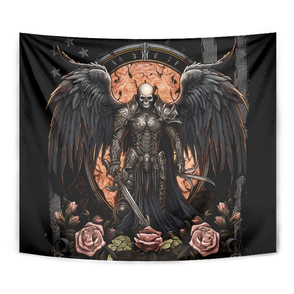 Warrior Skull Tapestry Warriors Are The One Who Always Fight DT01 Warrior Skull Tapestry Warriors Are The One Who Always Fight DT01