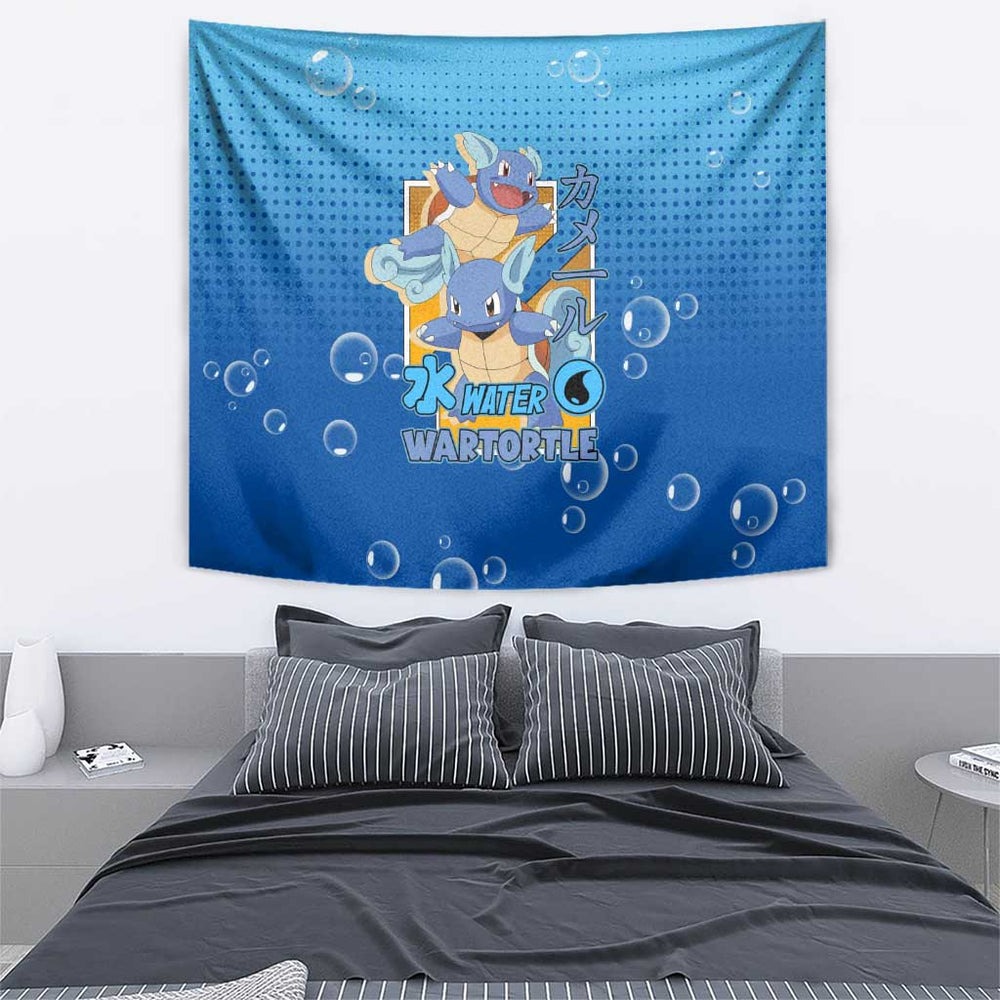 Wartortle Poké Tapestry with Water Type Featuring Strong and Playful Design TS04