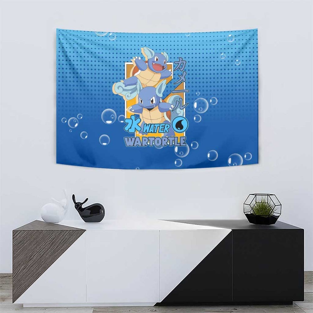 Wartortle Poké Tapestry with Water Type Featuring Strong and Playful Design TS04