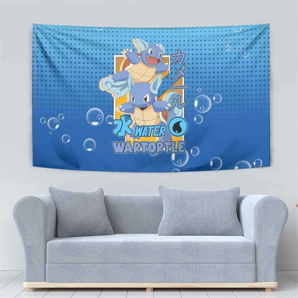 Wartortle Poké Tapestry with Water Type Featuring Strong and Playful Design TS04