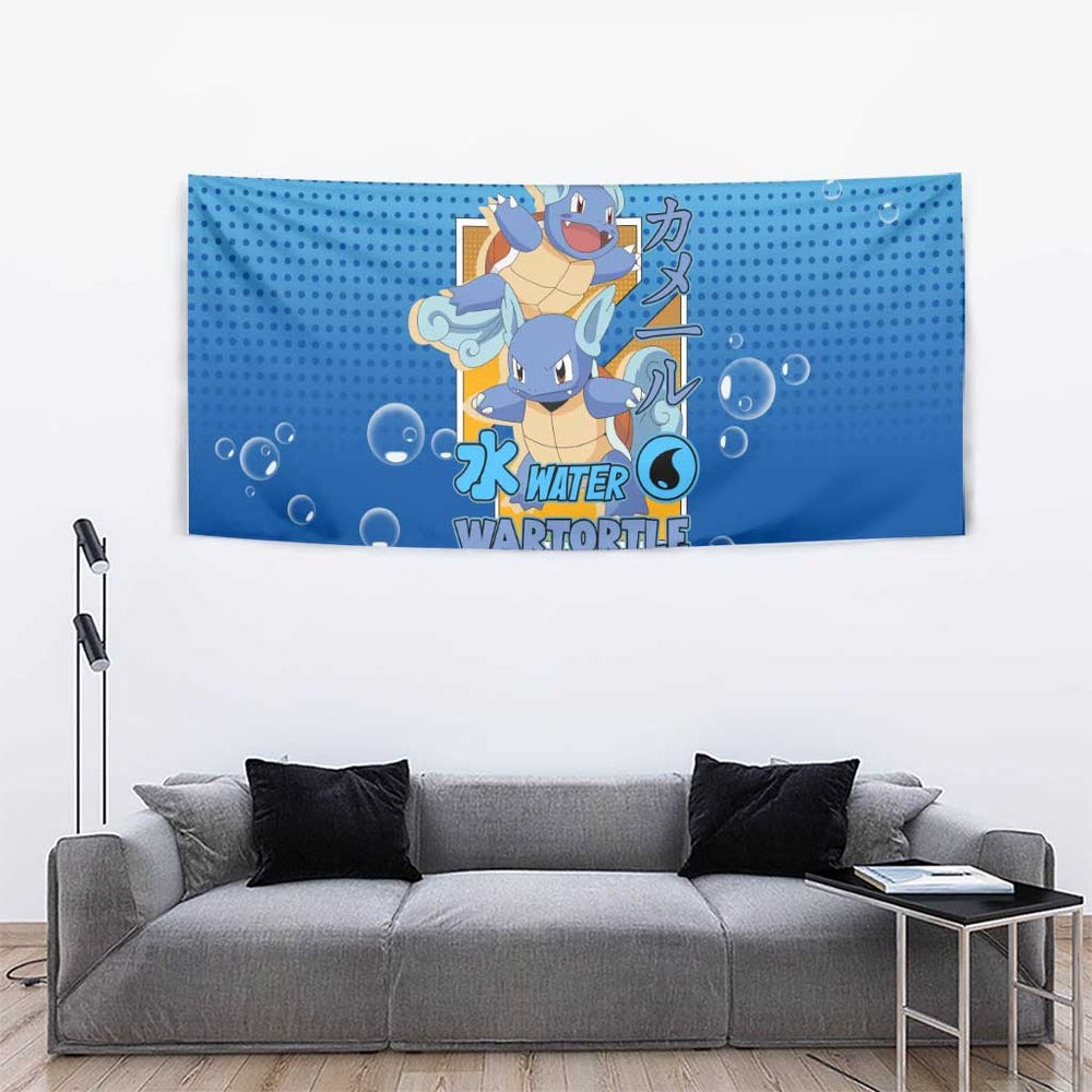 Wartortle Poké Tapestry with Water Type Featuring Strong and Playful Design TS04