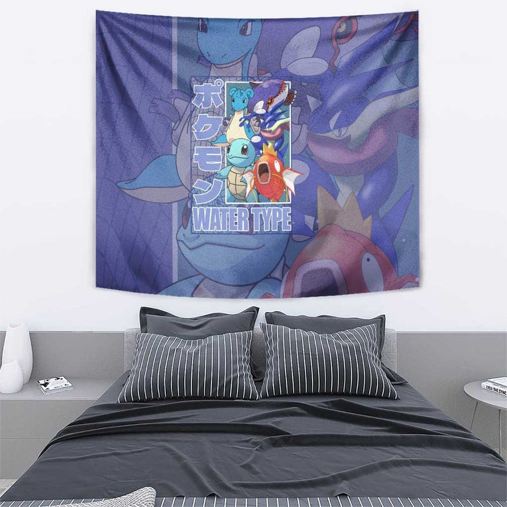 Water Type Poke Tapestry Japan Anime Style TS04 Water Type Poke Tapestry Japan Anime Style TS04